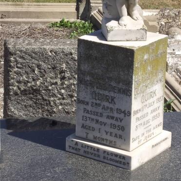 QUIRK Michael Dennis 1949-1950 :: QUIRK Gladys Anne 1953-1953