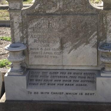 RANSLEY Alfred John 1880-1937