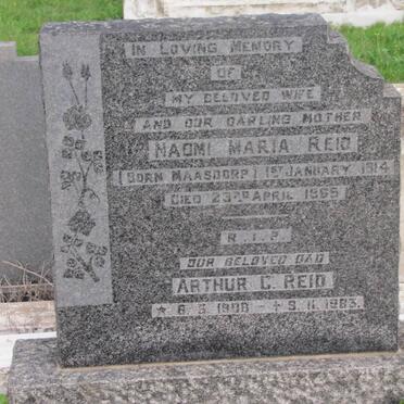 REID Arthur C. 1908-1983 &amp; Naomi Maria MAASDORP 1914-1965