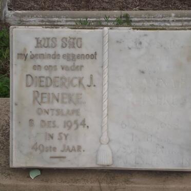 REINEKE Diederick J. -1954 &amp; Susanna E. -1988