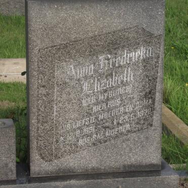 RENSBURG Anna Fredrieka Elizabeth, van nee MYBURGH 1891-1972