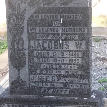 RENSBURG Jacobus W., van 1886-1959 &amp; Jessie C. RAFFERTY 1888-1967