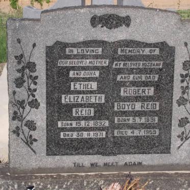 REID Robert Boyd 1891-1959 &amp; Ethel Elizabeth 1892-1971