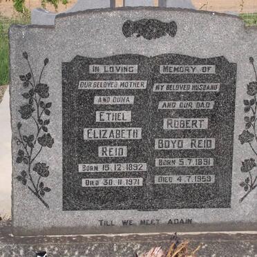 REID Robert Boyd 1891-1959 &amp; Ethel Elizabeth 1892-1971