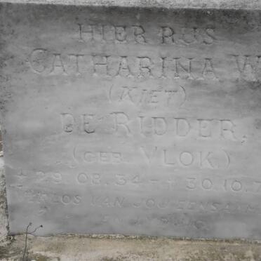 RIDDER Catherina W., de nee VLOK 1934-1979