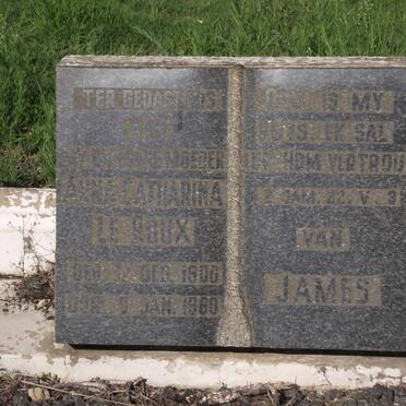 ROUX Anna Catharina, le 1900-1960