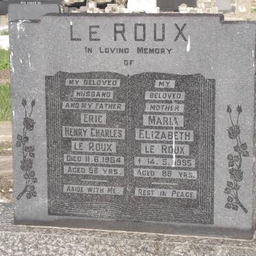 ROUX Eric Henry Charles, le -1964 &amp; Maria Elizabeth -1995