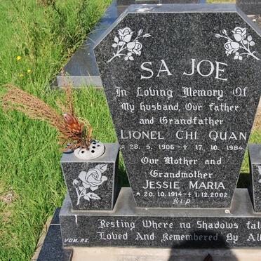 SA JOE Lionel Chi Quan 1906-1984 &amp; Jessie Maria 1914-2002