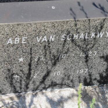 SCHALKWYK Abe, van 1923-1974
