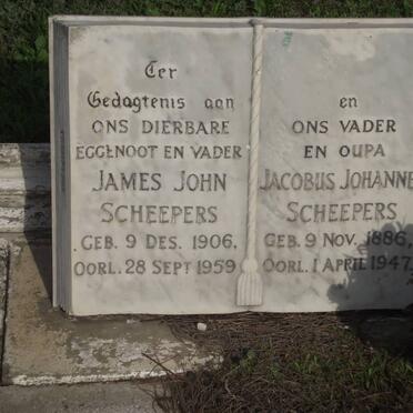SCHEEPERS James John 1906-1959 :: SCHEEPERS Jacobus Johannes 1886-1947