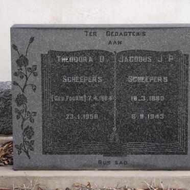 SCHEEPERS Jacobus J.P. 1880-1943 &amp; Theodora D. FOURIE 1884-1956