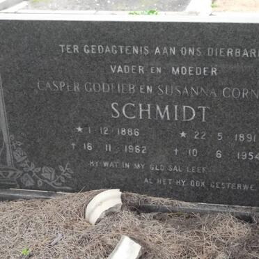 SCHMIDT Casper Godlieb 1886-1962 &amp; Susanna Cornelia 1891-1954