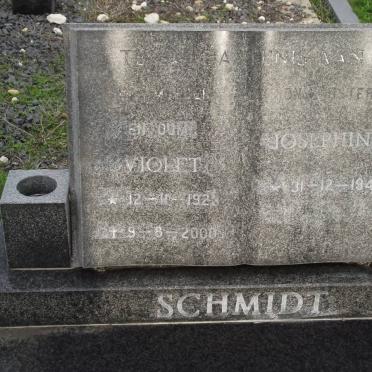 SCHMIDT Violet 1925-2000 :: SCHMIDT Josephine 1940-