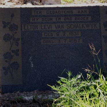 SCHALKWYK Elton Levi, van 1931-1967