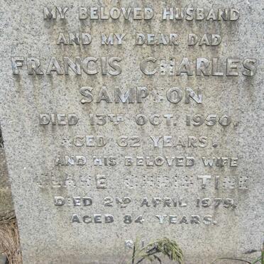 SIMPSON Francis Charles -1950 &amp; Clare Christine -1979