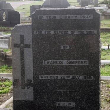SIMMONS Francis -1955