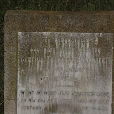 SLABBERT Gertina Frederika 1904-1921