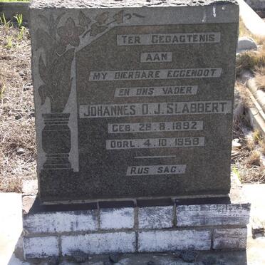 SLABBERT Johannes D.J. 1892-1958