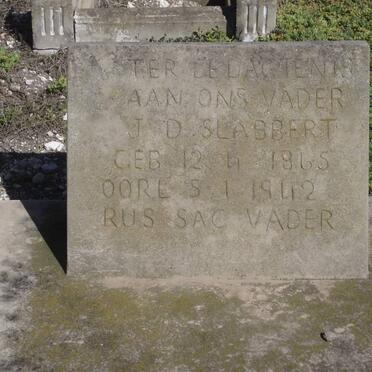 SLABBERT J.D. 1865-1942