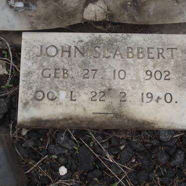 SLABBERT John 1902-1970