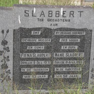 SLABBERT Fiena -1971 &amp; Manie -1958