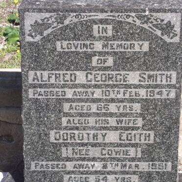 SMITH Alfred George -1947 &amp; Dorothy Edith COWIE -1951