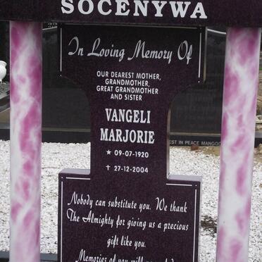 SOCENYWA Vangeli Marjorie 1920-2004