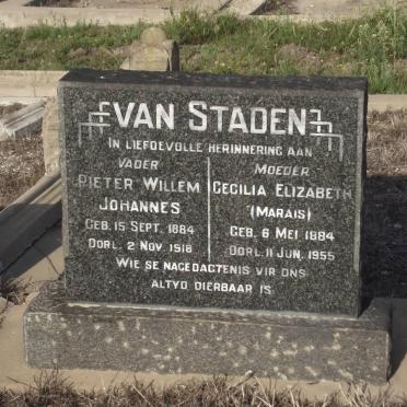 STADEN Pieter Willem Johannes, van 1884-1918 &amp; Cecilia Elizabeth MARAIS 1884-1955