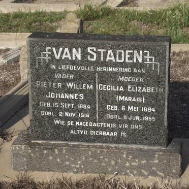 STADEN Pieter Willem Johannes, van 1884-1918 &amp; Cecilia Elizabeth MARAIS 1884-1955