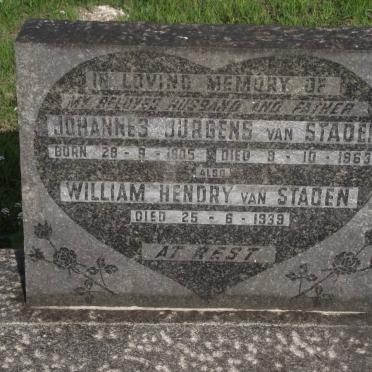 STADEN Johannes Jurgens, van 1905-1963 :: STADEN William Hendry, van -1939