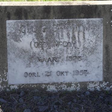 STRYDOM G.C.C. nee McCOY 1878-1957
