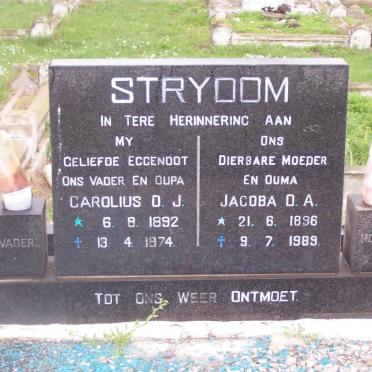 STRYDOM Carolius 1892-1974 &amp; Jacoba D.A. 1896-1989