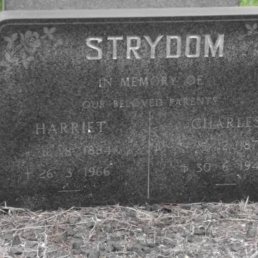 STRYDOM Charles 1876-1948 &amp; Harriet 1884-1966