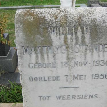 STANDER William Matthys 1930-1956