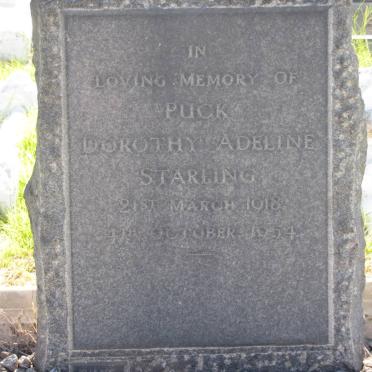 STARLING Dorothy Adeline 1918-1954