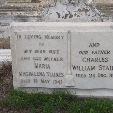 STAINS Maria Magdalena -1941 &amp; Charles William -1969