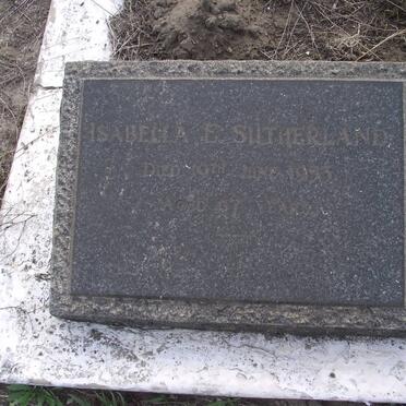 SUTHERLAND Isabella E. -1953