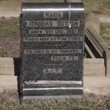SUTTON Maria Hendrika 1851-1954