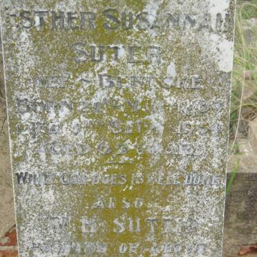 SUTER W.H. 1867-1945 &amp; Esther Susanna nee BENECKE 1869-1934