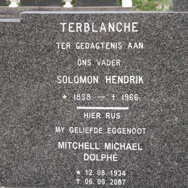 TERBLANCHE Solomon Hendrik 1898-1966 :: DOLPHE Mitchell Michael 1934-2007