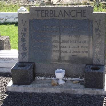 TERBLANCHE Elizabeth Maria 1896-1957 &amp; John Nathaniel 1899-1979