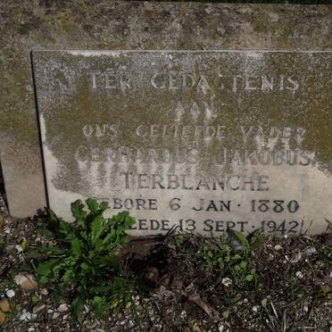 TERBLANCHE Gerhardus Jacobus 1880-1942