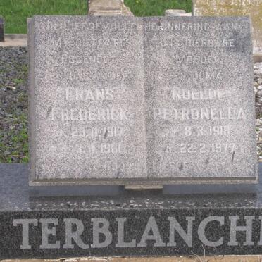 TERBLANCHE Frans Frederick 1917-1961 &amp; Roelofina Petronella 1918-1977