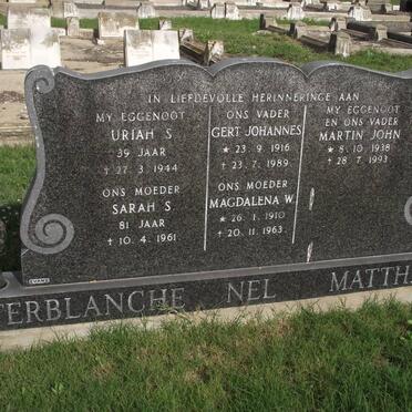 TERBLANCHE :: NEL :: MATTHEUS