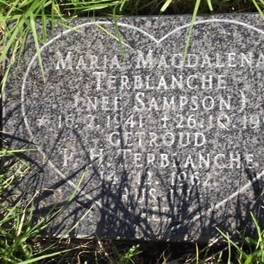 TERBLANCHE Maria Magdalena nee SAMPSON 1941-1999