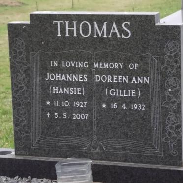 THOMAS Johannes 1927-2007 &amp; Doreen Ann 1932-