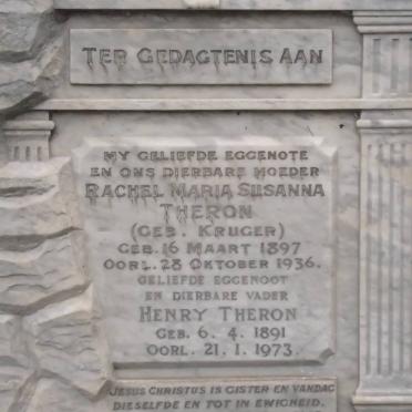 THERON Henry 1891-1973 &amp; Rachel Maria Susanna KRUGER 1897-1936