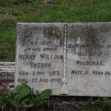 THERON Henry William 1923-1937