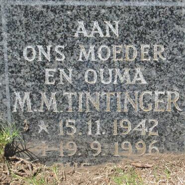 TINTINGER M.M. 1942-1996