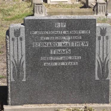 TIMMS Bernard Matthew -1943